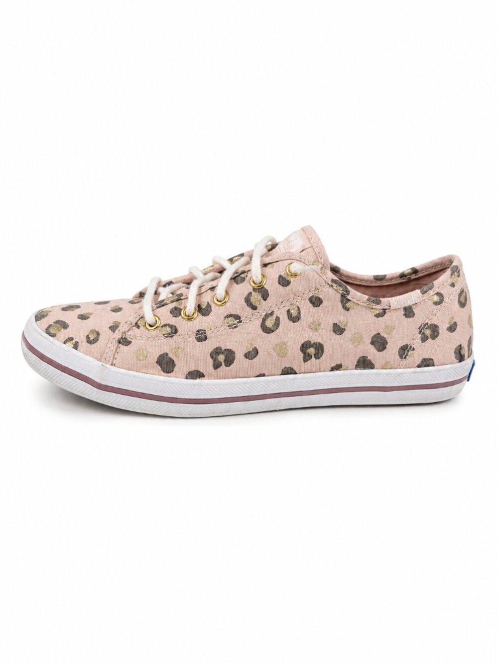Keds Kickstart Leopard Print Canvas Sneakers Girls Size 2 Pink